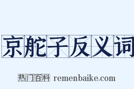 京舵子反义词是什么意思的图片